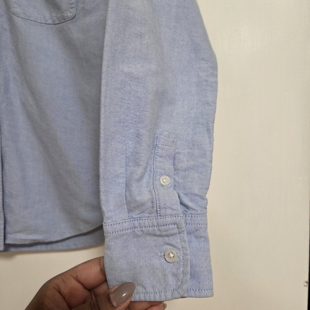Everlane 100% Organic Cotton Button Up Denim Shirt In Baby Blue - Picture 9 of 9